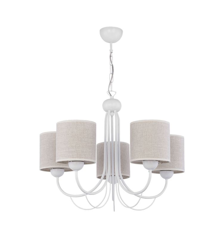 Żyrandol Jupiter KASKADA biało-kremowy 5xE27x20W IP20 wym:80x64x64cm - 1 szt.