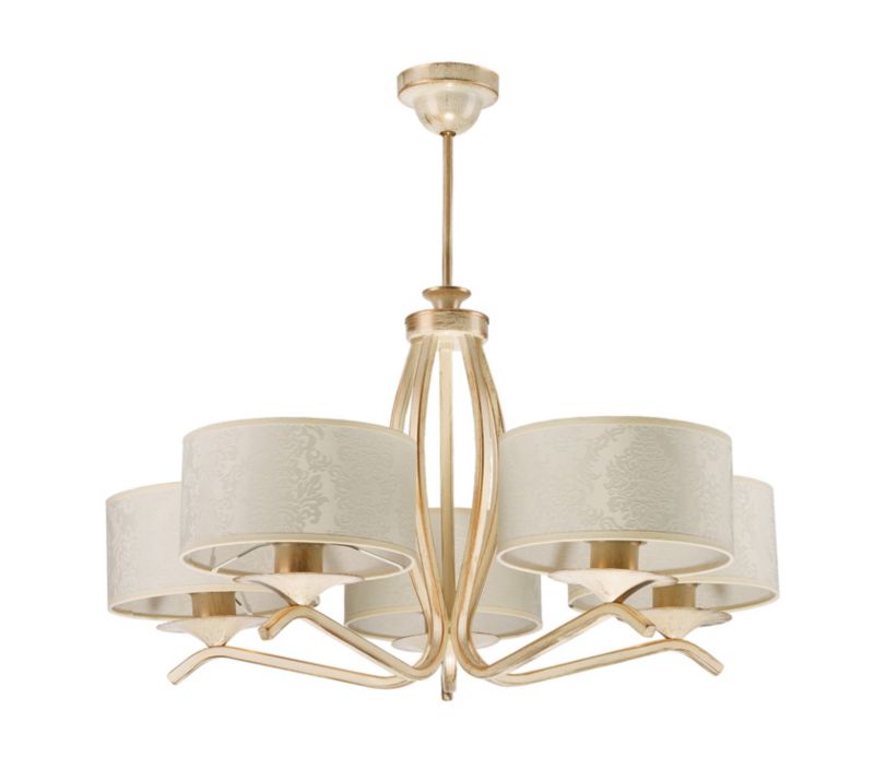 Żyrandol Jupiter KASZMIR ecru 5xE27x20W IP20 wym:64x66x66cm - 1 szt.