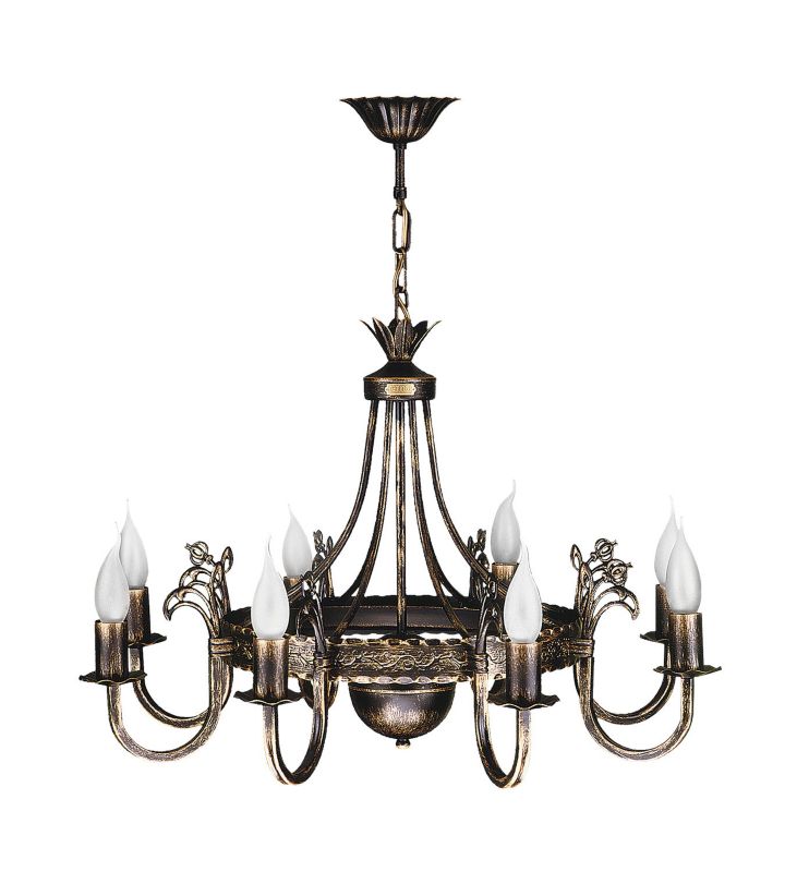 Żyrandol Jupiter KORONA brąz patyna 8xE14x15W IP20 wym:68x67x67cm - 1 szt.