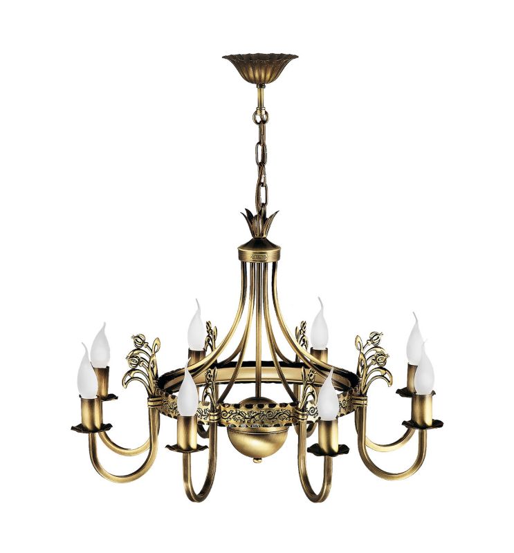 Żyrandol Jupiter KORONA mosiądz 8xE14x15W IP20 wym:68x67x67cm - 1 szt.