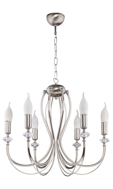 Żyrandol Jupiter MELODY nikiel 6xE14x15W IP20 wym:88x52x52cm - 1 szt.