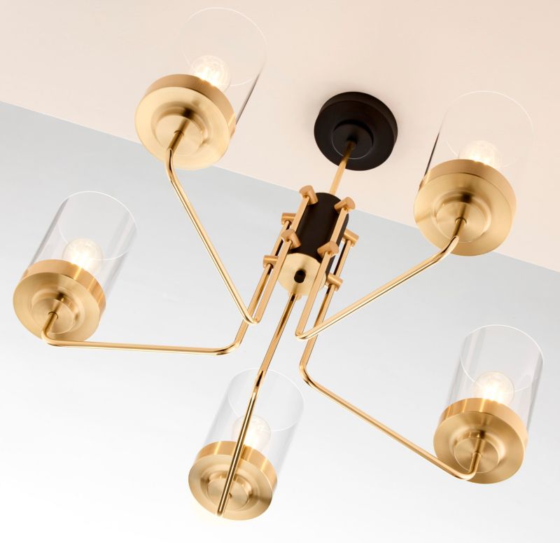 Żyrandol Jupiter RAMIREZ czarno-złoty 5xE27x20W IP20 wym:64x70x70cm - 1 szt.
