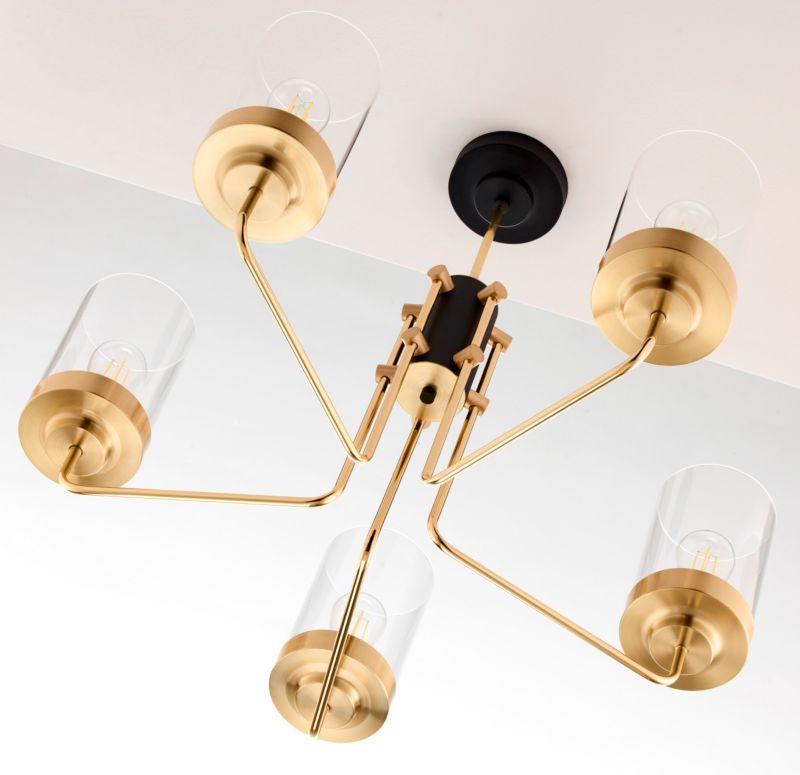 Żyrandol Jupiter RAMIREZ czarno-złoty 5xE27x20W IP20 wym:64x70x70cm - 1 szt.