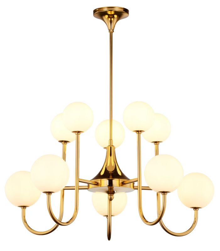 Żyrandol Jupiter SELEN złoto-biały 10xG9x15W IP20 wym:72x70x70cm - 1 szt.