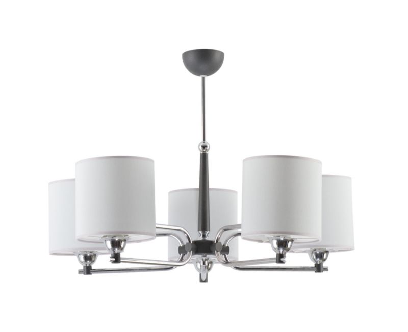 Żyrandol Jupiter TWINGO grafit-chrom 5xE27x20W IP20 wym:60x72x72cm - 1 szt.