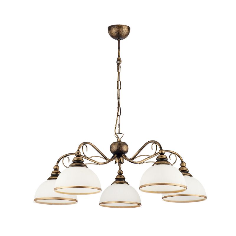 Żyrandol Jupiter XSARA brąz patyna 5xE27x20W IP20 wym:75x74x74cm - 1 szt.