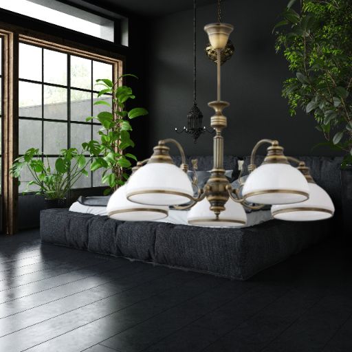 Żyrandol Jupiter ZEUS mosiądz 5xE27x20W IP20 wym:60x70x70cm - 1 szt.