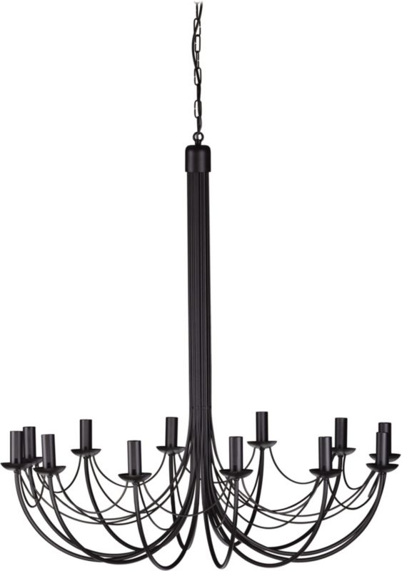 Żyrandol Kaja Perseo czarny wym: 159 x 95 x 95 cm 12xE14 x 60W 1 szt.
