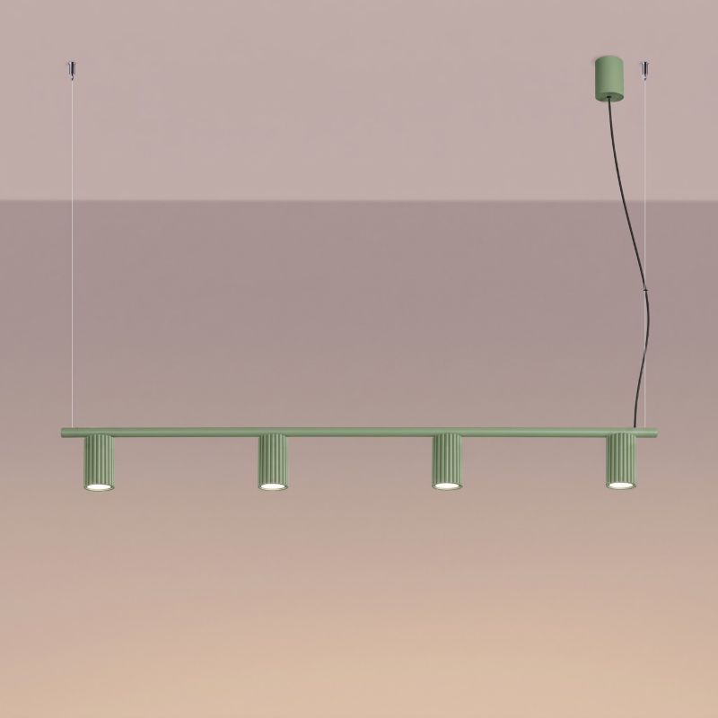 Żyrandol KARBON 4 szałwiowa Sollux Lighting 1 szt.