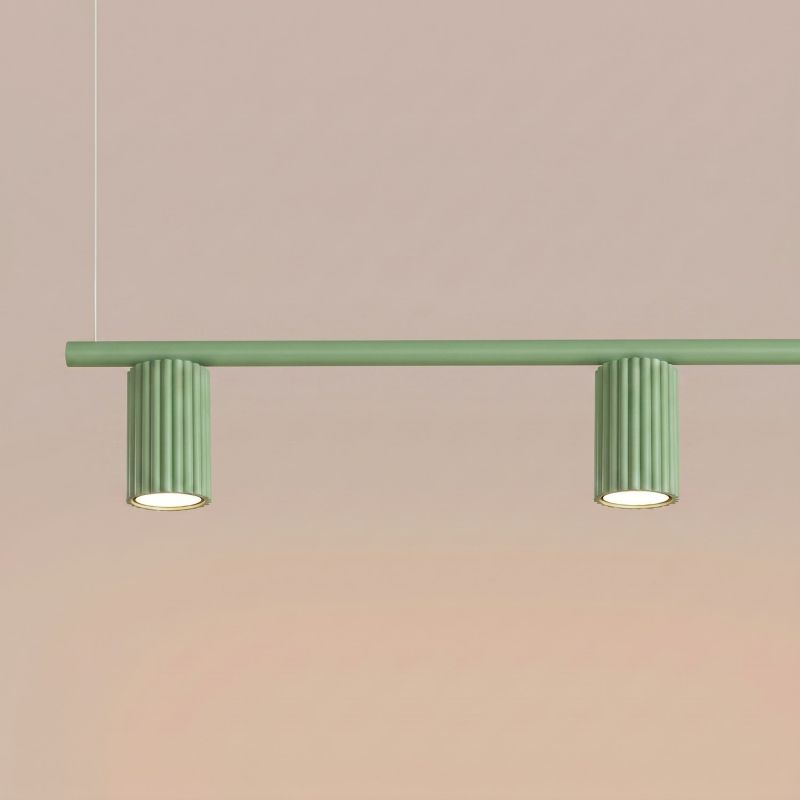 Żyrandol KARBON 4 szałwiowa Sollux Lighting 1 szt.