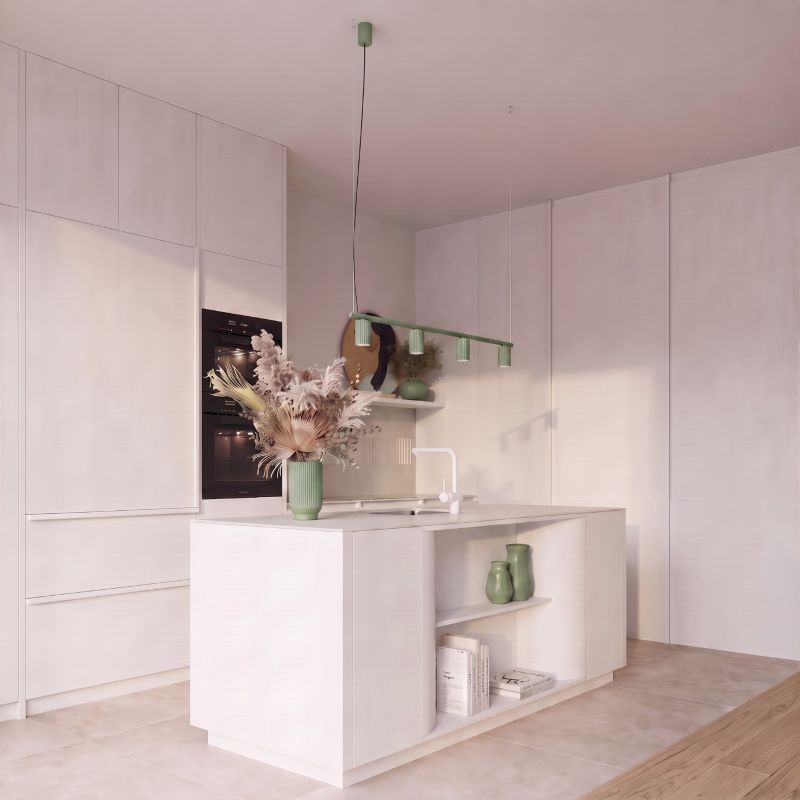 Żyrandol KARBON 4 szałwiowa Sollux Lighting 1 szt.