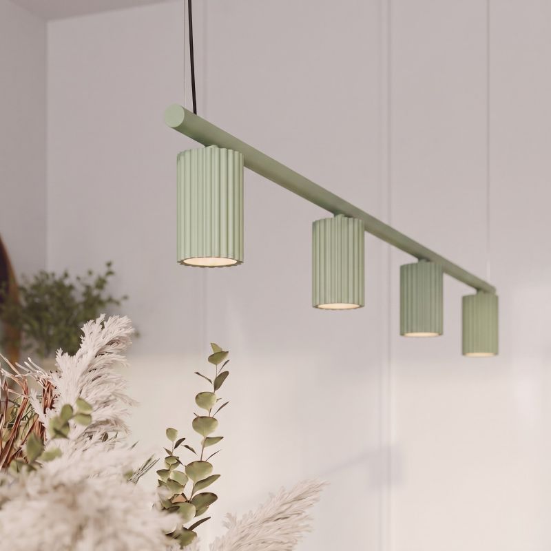 Żyrandol KARBON 4 szałwiowa Sollux Lighting 1 szt.