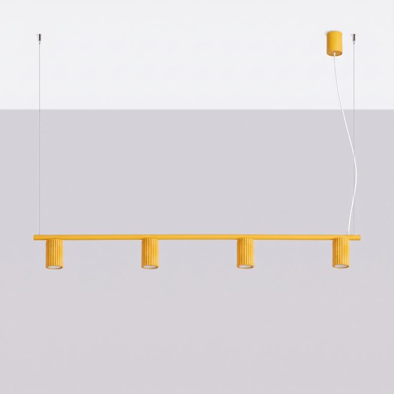 Żyrandol KARBON 4 żółta Sollux Lighting 1 szt.
