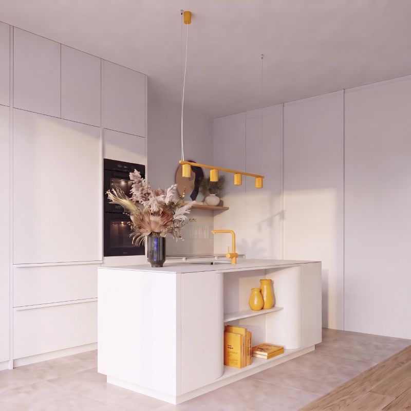 Żyrandol KARBON 4 żółta Sollux Lighting 1 szt.