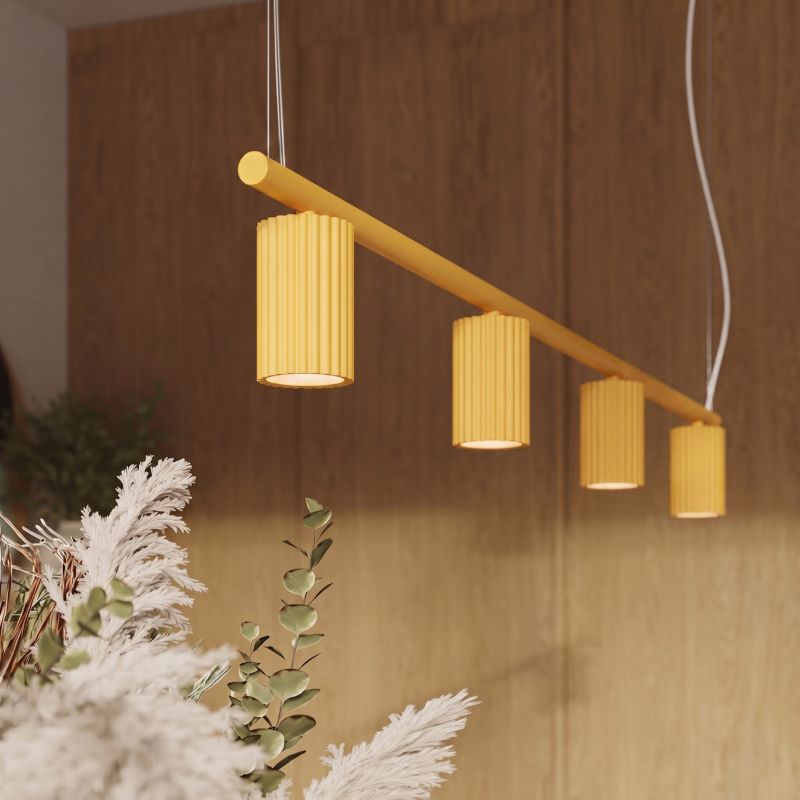 Żyrandol KARBON 4 żółta Sollux Lighting 1 szt.