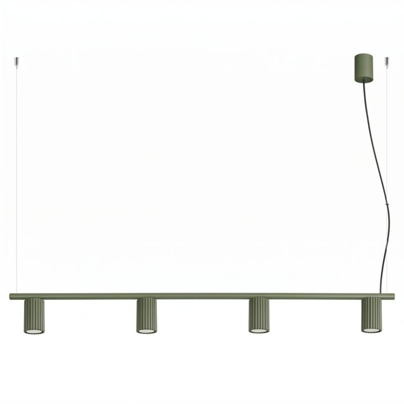 Żyrandol KARBON 4 zielona oliwka Sollux Lighting 1 szt.