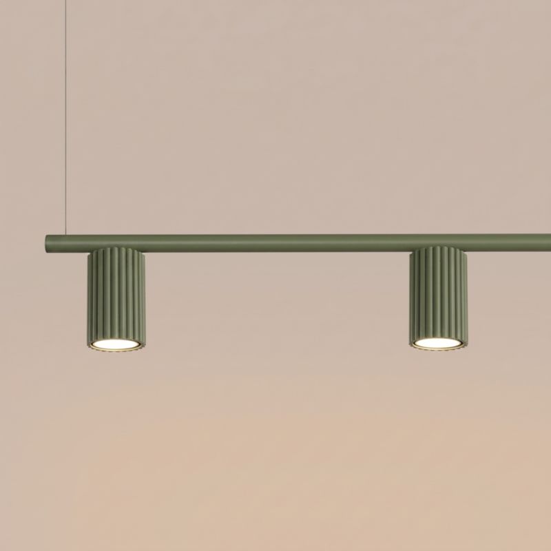 Żyrandol KARBON 4 zielona oliwka Sollux Lighting 1 szt.