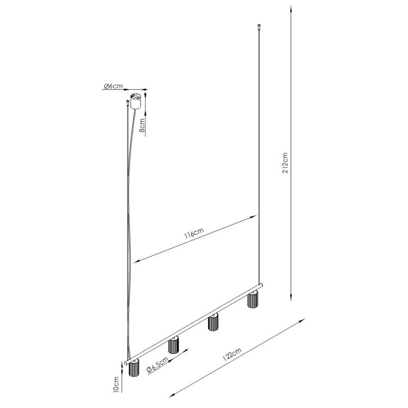 Żyrandol KARBON 4 zielona oliwka Sollux Lighting 1 szt.