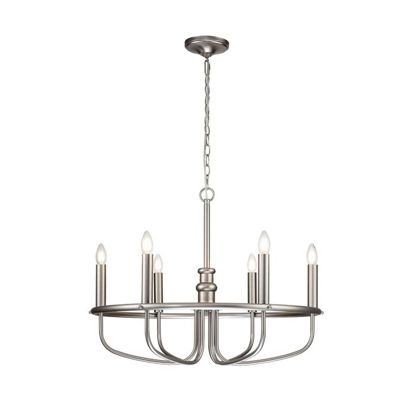Żyrandol Kichler Capitol Hill szczotkowany nikiel  6 x E14 x 40W IP20 wym: 192,2 x 73 x 73 cm - 1 szt.