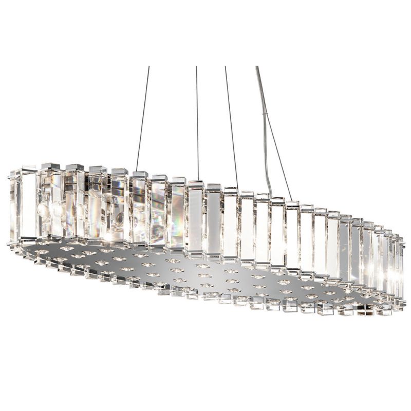 Żyrandol Kichler Crystal Skye chromowany szkło kryształowe 12 x G9 x 3W IP44 wym: 199,3 x 89,4 x 29,8 cm - 1 szt.