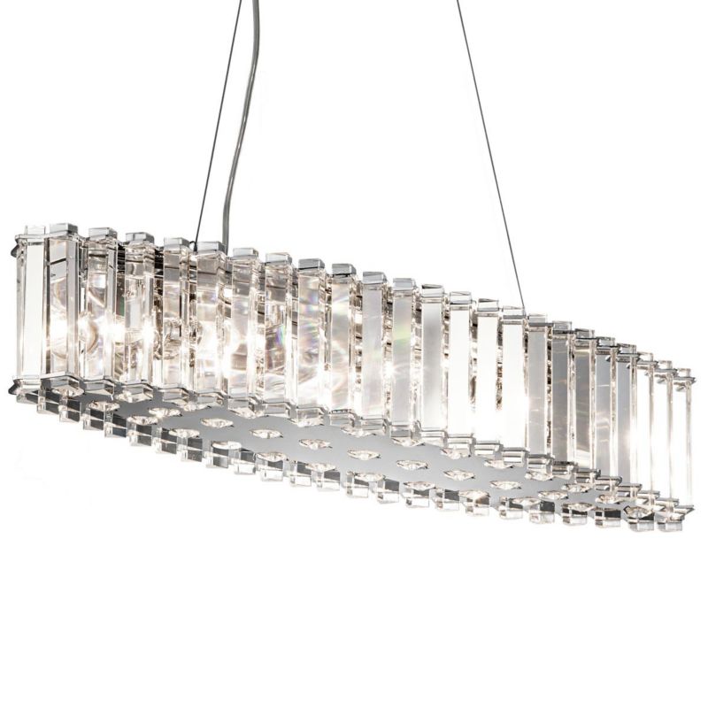 Żyrandol Kichler Crystal Skye chromowany szkło kryształowe 8 x G9 x 3W IP44 wym: 200,7 x 65,4 x 18,8 cm - 1 szt.
