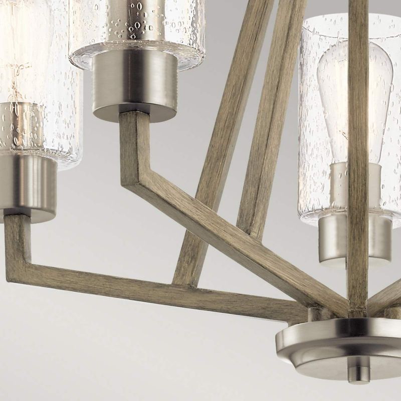 Żyrandol Kichler Deryn postarzana antyczna szarość  5 x E27 x 60W IP20 wym: 253,4 x 61,1 x 61,1 cm - 1 szt.
