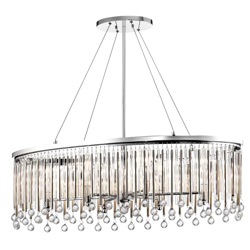 Żyrandol Kichler Piper polerowany chrom szkło kryształowe 6 x E14 x 60W IP20 wym: 136,2 x 91,6 x 34,3 cm - 1 szt.