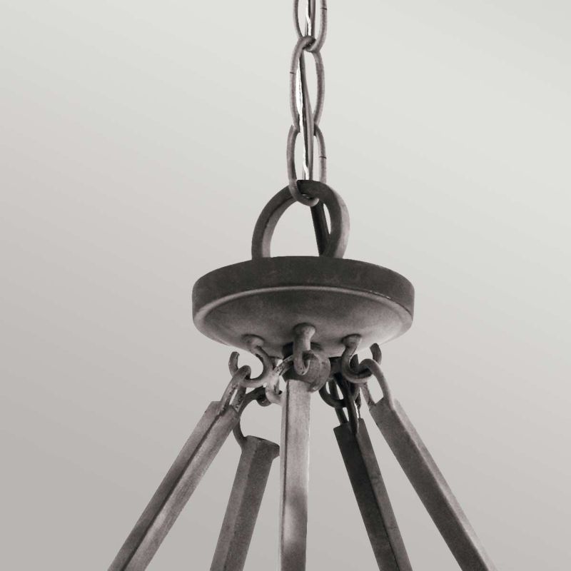 Żyrandol Kichler Taulbee postarzany cynk  15 x E14 x 60W IP20 wym: 294 x 112 x 112 cm - 1 szt.