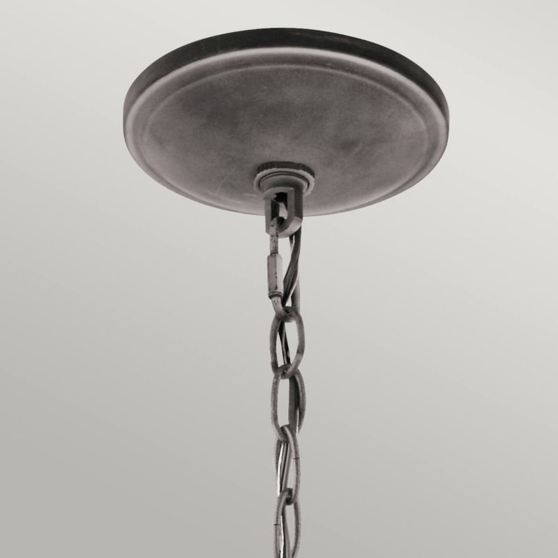 Żyrandol Kichler Taulbee postarzany cynk  6 x E14 x 60W IP20 wym: 252,9 x 72,2 x 72,2 cm - 1 szt.