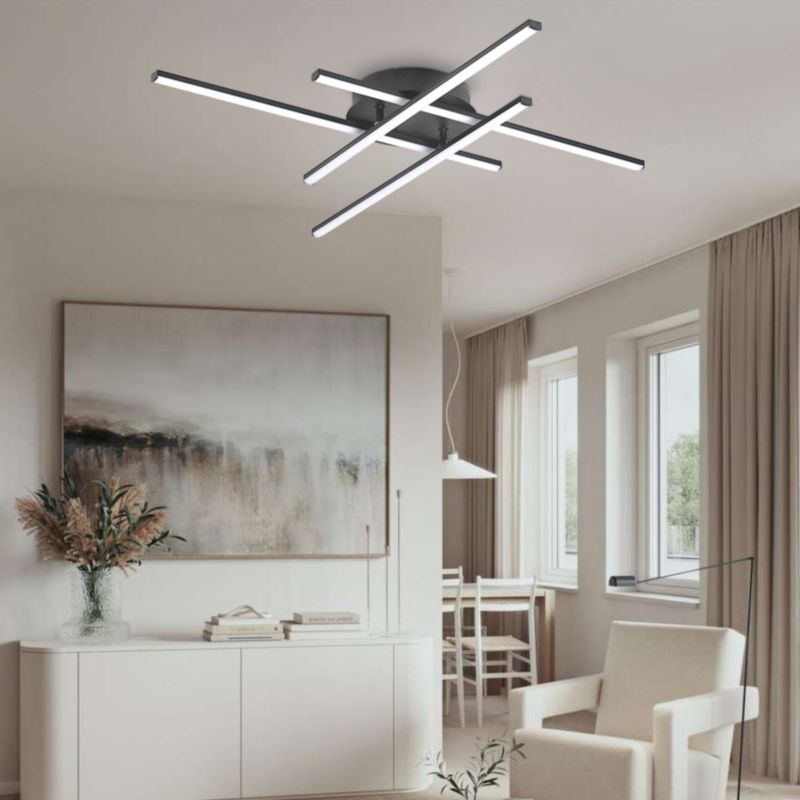 Żyrandol lampa sufitowa LED MasterLED Modena Grando 34W IP20 neutralna biel 4000K czarny 1 szt.