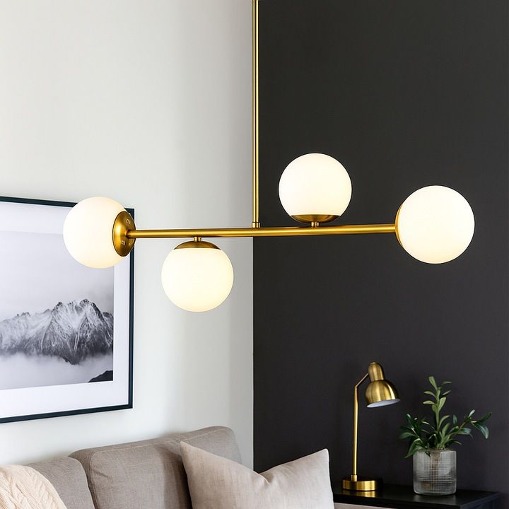 Żyrandol LED MasterLED Bali E27 poczwórny lampa wisząca 75 cm IP20 złoty 1 szt.