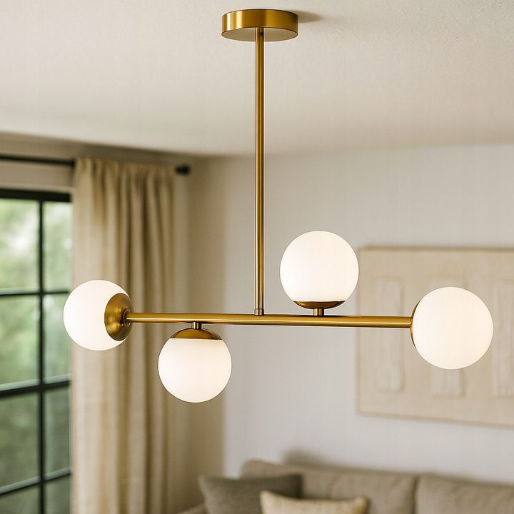 Żyrandol LED MasterLED Bali E27 poczwórny lampa wisząca 75 cm IP20 złoty 1 szt.