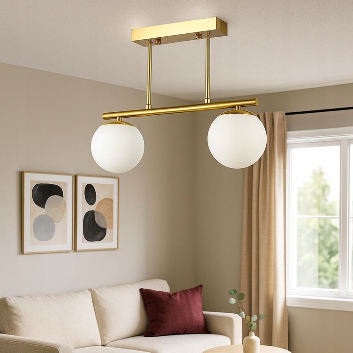 Żyrandol LED MasterLED Bali E27 podwójny lampa wisząca 38 cm IP20 złoty 1 szt.