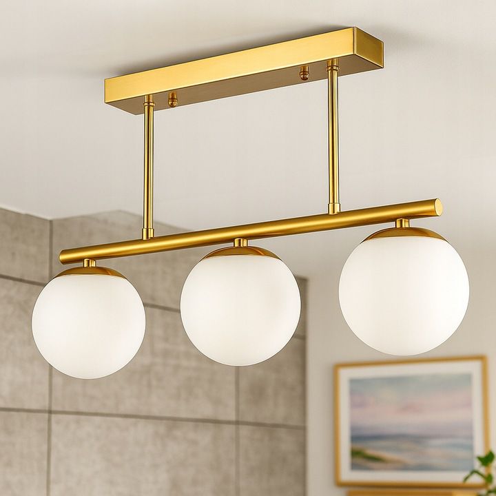 Żyrandol LED MasterLED Bali E27 potrójny lampa wisząca 47 cm IP20 złoty 1 szt.