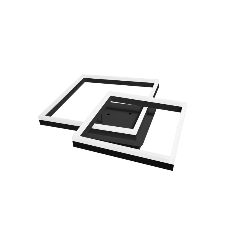 Żyrandol LED MasterLED Herkules 70W 54x54x13 cm IP20 3000K-6500K regulacja barwy i ściemniania czarny 1 szt.