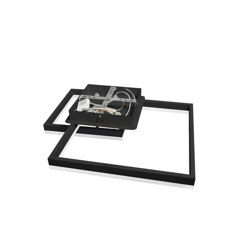 Żyrandol LED MasterLED Herkules 70W 54x54x13 cm IP20 3000K-6500K regulacja barwy i ściemniania czarny 1 szt.