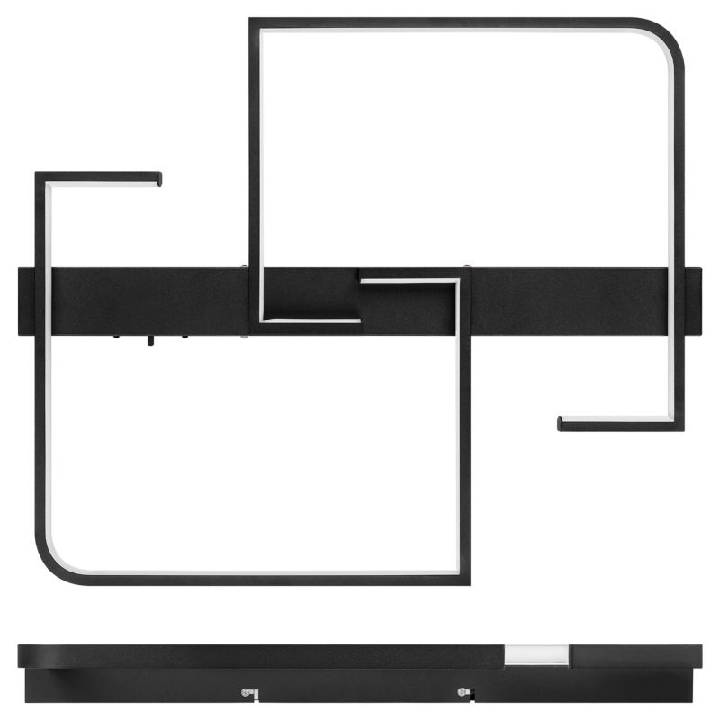 Żyrandol LED MasterLED Moris 62x50 cm 29W lampa sufitowa loft 3CCT DIP czarny 1 szt.