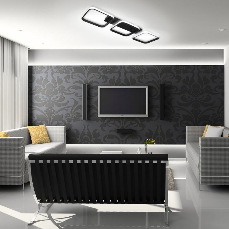 Żyrandol LED MasterLED Nebula Canis 33W 90x26cm neutralna biel 4000K nowoczesny czarny 1 szt.