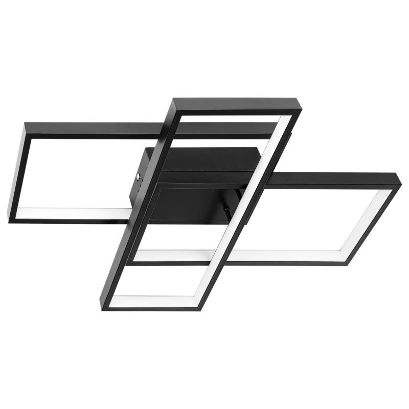 Żyrandol LED MasterLED Orion 72W 56x37x8 cm IP20 3000K-6500K regulacja barwy i ściemniania czarny 1 szt.