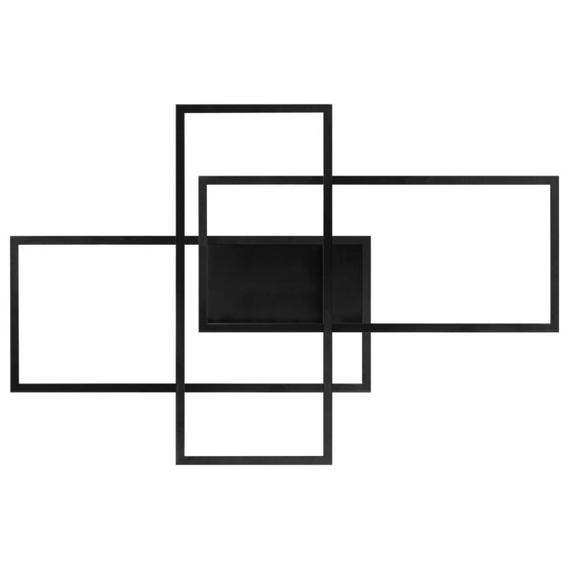 Żyrandol LED MasterLED Orion 72W 56x37x8 cm IP20 3000K-6500K regulacja barwy i ściemniania czarny 1 szt.