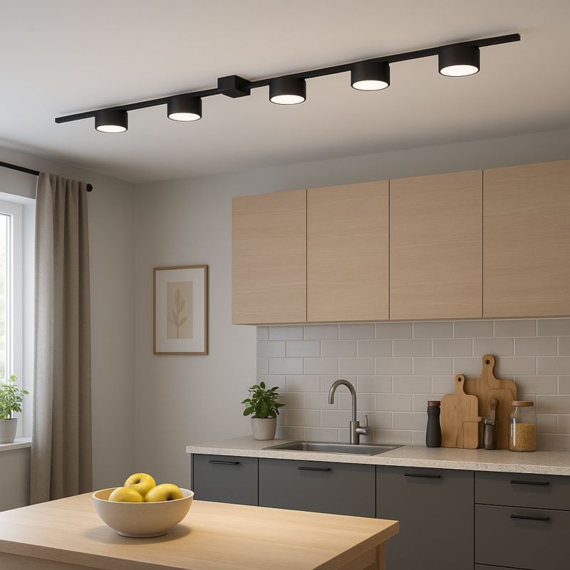 Żyrandol LED MasterLED Zola 5x GX53 lampa sufitowa loft 90 cm czarny 1 szt.
