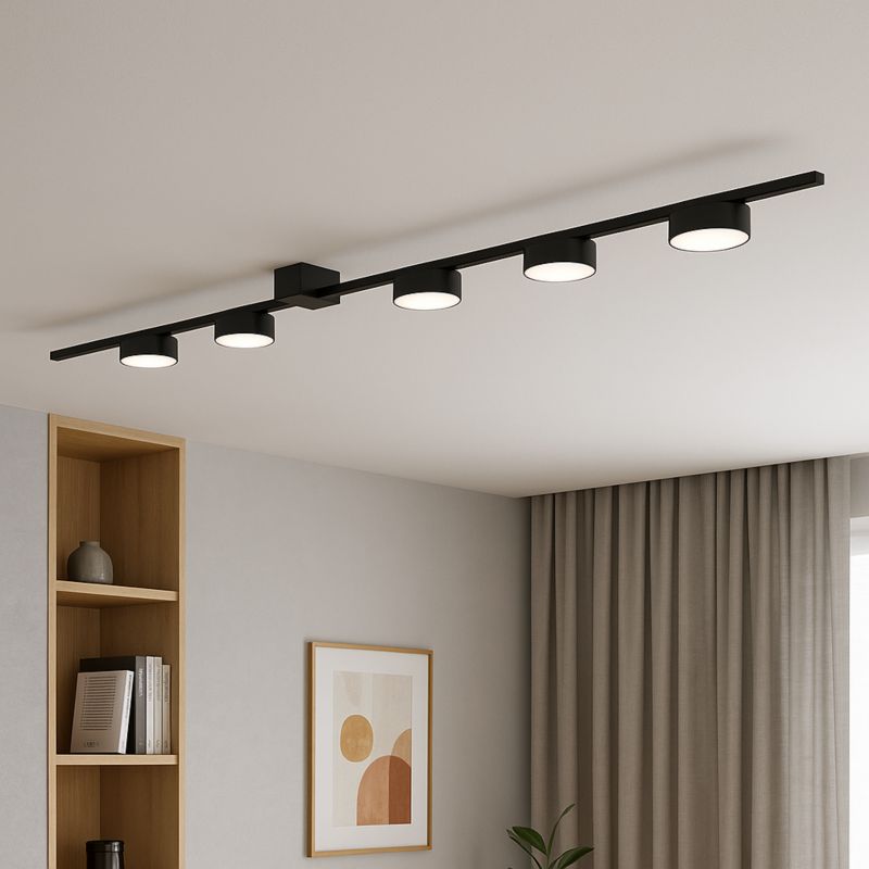 Żyrandol LED MasterLED Zola 5x GX53 lampa sufitowa loft 90 cm czarny 1 szt.