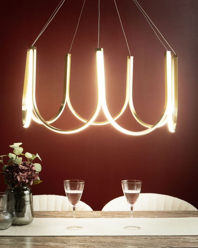 Żyrandol LED Perqueno Metal Złoty 1 szt.