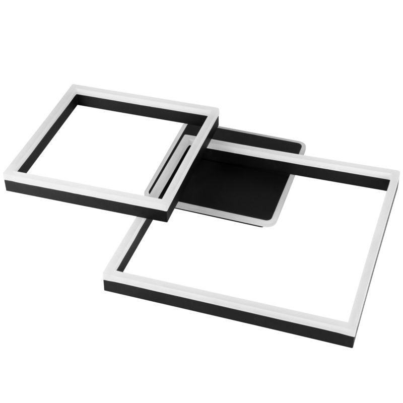 Żyrandol LED XUDO 55W 65x50cm Biały Neutralny 4000K Czarny 1 szt.