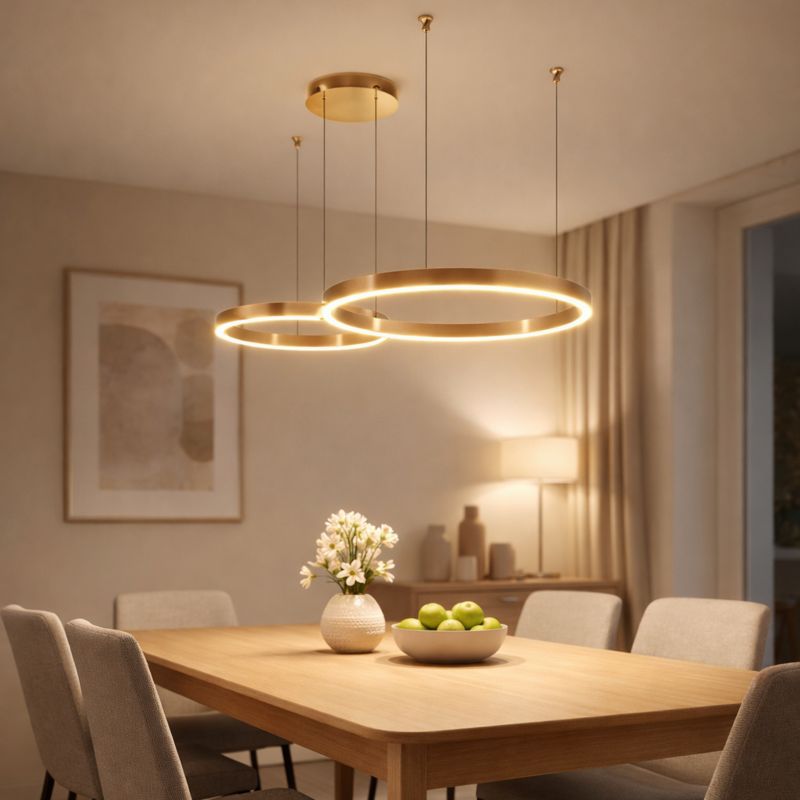 Żyrandol LED XUDO Mundo 36W 3000-6500K pilot ściemnianie złoty wiszący sufitowy 1 szt.