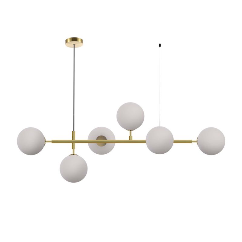Żyrandol Light Prestige Alisa złoto-biały wym: 78 x 125 cm 6xE14 x 40W 1 szt.