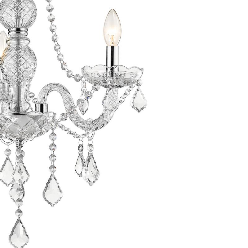 Żyrandol Light Prestige Cristallo 8114 transparentny-chromowany szerokość 40 cm 3xE14 x 60W 1 szt.
