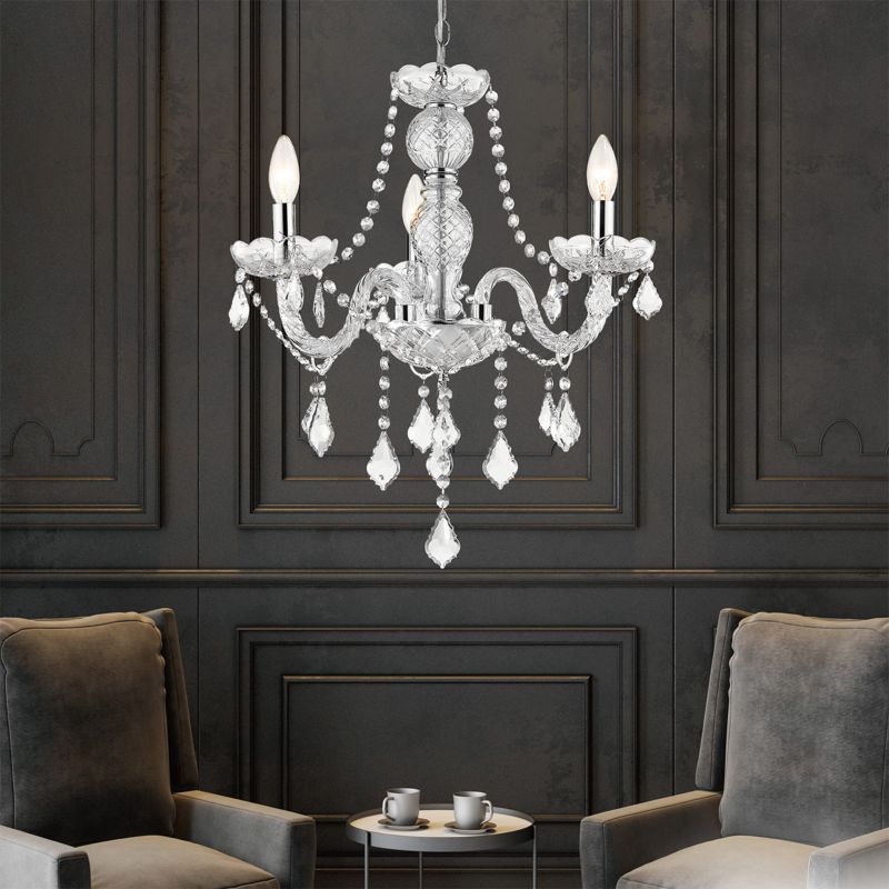Żyrandol Light Prestige Cristallo 8114 transparentny-chromowany szerokość 40 cm 3xE14 x 60W 1 szt.