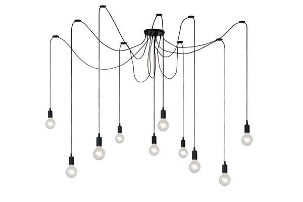 Żyrandol Lucide Fix 2718 czarny pająk 10xE27 x 60W 1 szt.