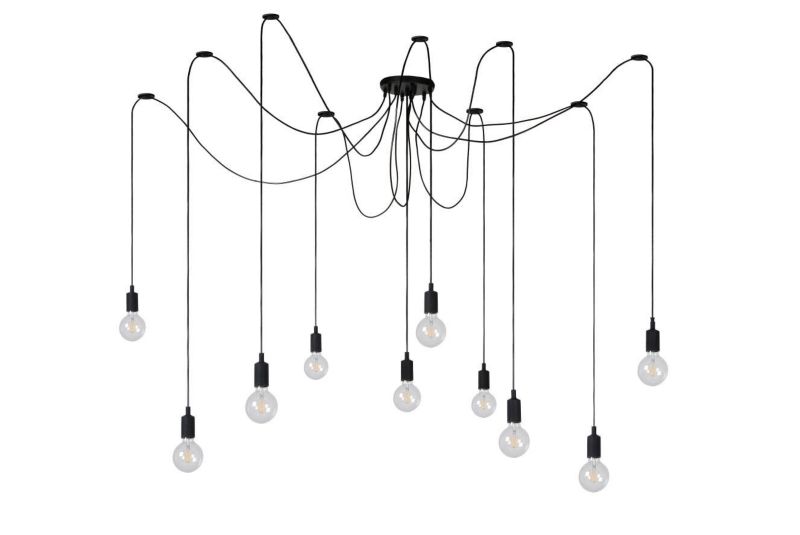 Żyrandol Lucide Fix 2718 czarny pająk 10xE27 x 60W 1 szt.